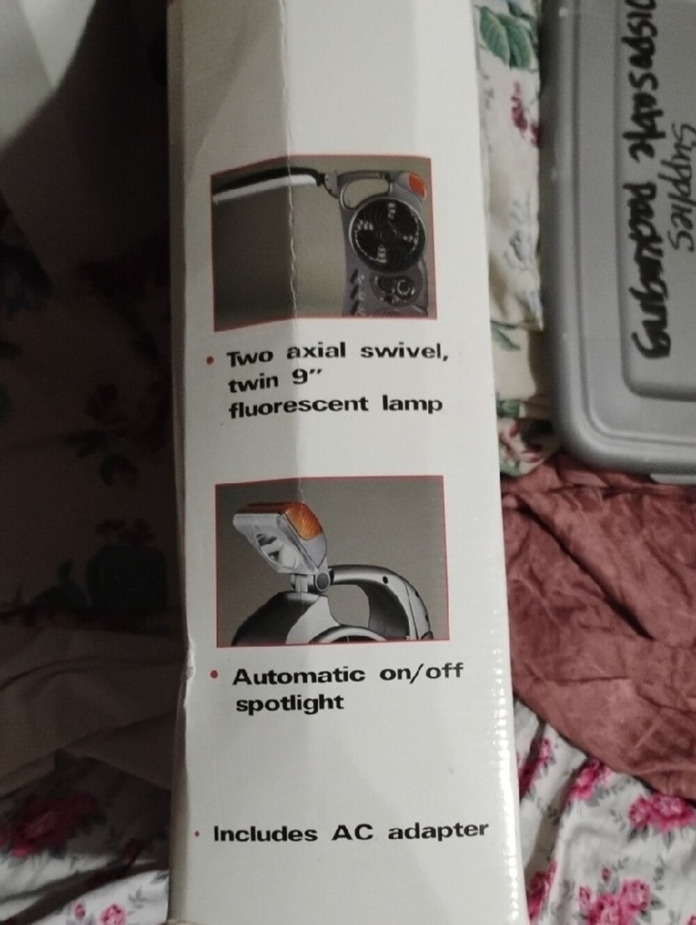 Rechargeable Fluorescent Lamp/Fan/Am Fm Radio - Picture 3 of 4